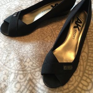 Anne Klein Sport Peep Toe Wedges